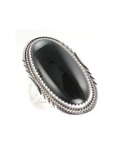Grosser Ring mit Onyx