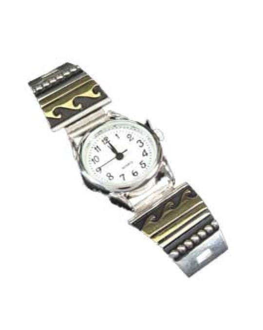 Damen Uhr Gold Silber von Tommy Singer, Navajo