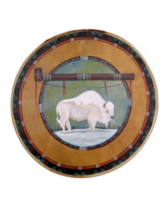 Bemalte Trommel der Appalachen "White Buffalo"
