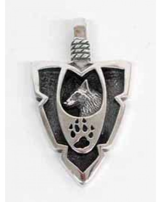 Pfeilspitzen-Anhänger-Wolf-35x20 mm